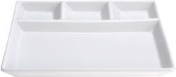 Koopman International Platou cu 4 compartimente Koopman, ceramica, 24x19x2.5 cm, alb (KO-795880290)