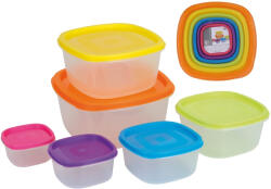 Koopman International Set 6 cutii alimentare cu capac Koopman, plastic, multicolor (KO-311000470)