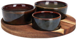 Excellent Houseware Set servire tapas Excellent Houseware, bambus ceramica, 20x1.2 cm, maro (KO-278000710M)
