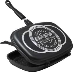 Berni Group Tigaie grill dubla Berni Group-Sanity Stone, 36x25x7.5 cm, aluminiu, antracit (BE-P103I)
