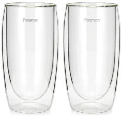 Fissman Set 2 pahare Fissman-Frappe, sticla borosilicata, 7.5x15 cm, 350 ml, transparent (FI-6447)