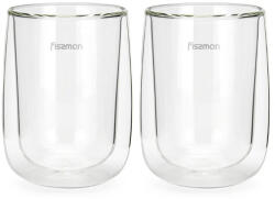 Fissman Set 2 pahare Fissman-Bonbon, sticla borosilicata, 8x11 cm, 350 ml, transparent (FI-6448)
