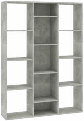 vidaXL betonszürke térelválasztó/könyvszekrény 100 x 24 x 140 cm 800445