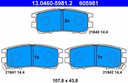 ATE 13.0460-5981.2 Set placute frana, frana disc