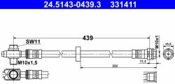 ATE 24.5143-0439.3 Furtun frana