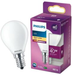 Philips Lampă LED; alb cald; E14; 230VAC; 470lm; 4, 3W; 2700K; CRImin: 80; 8718699763435 Philips