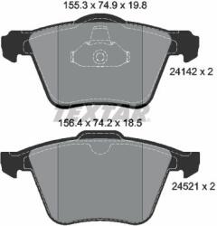 TEXTAR 2414201 Set placute frana, frana disc