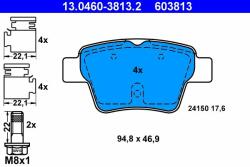 ATE 13.0460-3813.2 Set placute frana, frana disc