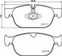 BREMBO P86027 Set placute frana, frana disc