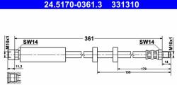 ATE 24.5170-0361.3 Furtun frana