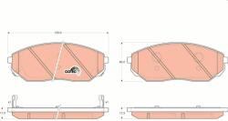 TRW GDB3343 Set placute frana, frana disc