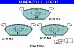 ATE 13.0470-7117.2 Set placute frana, frana disc