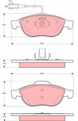 TRW GDB1444 Set placute frana, frana disc