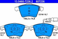 ATE 13.0460-7236.2 Set placute frana, frana disc