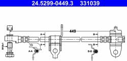 ATE 24.5299-0449.3 Furtun frana