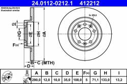 ATE 24.0112-0212.1 Disc frana