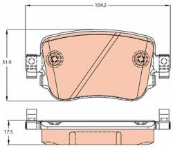 TRW GDB2042 Set placute frana, frana disc