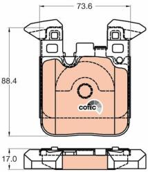 TRW GDB2028 Set placute frana, frana disc