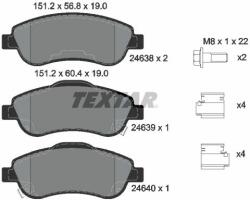 TEXTAR 2463801 Set placute frana, frana disc