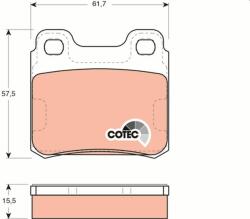 TRW GDB952 Set placute frana, frana disc