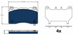 TRW GDB2198BTE Set placute frana, frana disc