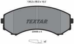 TEXTAR 2348801 Set placute frana, frana disc