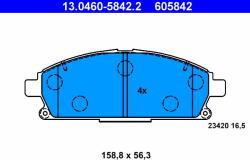 ATE 13.0460-5842.2 Set placute frana, frana disc