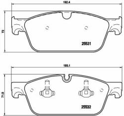 BREMBO P50102 Set placute frana, frana disc