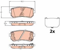 TRW GDB3636 Set placute frana, frana disc