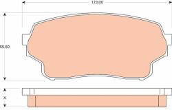 TRW GDB3490 Set placute frana, frana disc