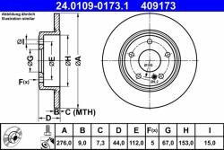 ATE 24.0109-0173.1 Disc frana