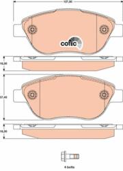 TRW GDB1750 Set placute frana, frana disc