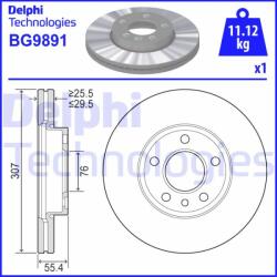 DELPHI BG9891 Disc frana