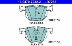 ATE 13.0470-7232.2 Set placute frana, frana disc