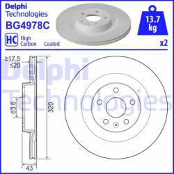 DELPHI BG4978C Disc frana