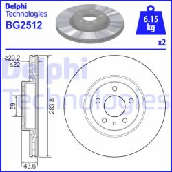 DELPHI BG2512 Disc frana