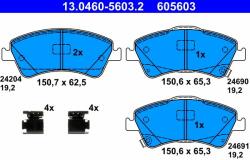 ATE 13.0460-5603.2 Set placute frana, frana disc