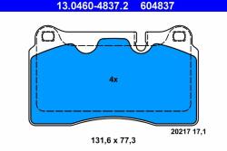ATE 13.0460-4837.2 Set placute frana, frana disc