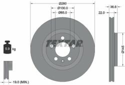 TEXTAR 92082305 Disc frana