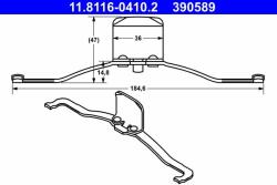 ATE 11.8116-0410.2 Arc, etrier frana