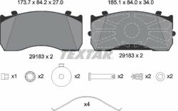 TEXTAR 2918302 Set placute frana, frana disc