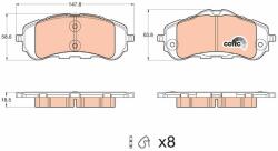TRW GDB2044 Set placute frana, frana disc