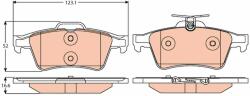 TRW GDB2086 Set placute frana, frana disc