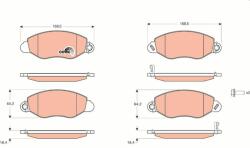TRW GDB1461 Set placute frana, frana disc