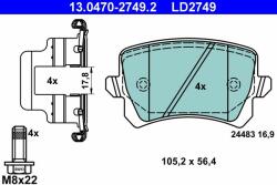 ATE 13.0470-2749.2 Set placute frana, frana disc