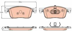 TRW GDB2169 Set placute frana, frana disc