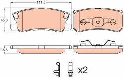 TRW GDB3595 Set placute frana, frana disc