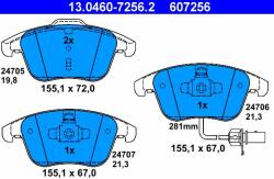ATE 13.0460-7256.2 Set placute frana, frana disc