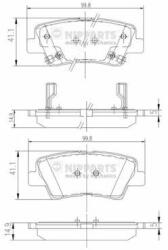 NIPPARTS N3610311 Set placute frana, frana disc