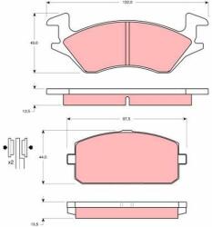 TRW GDB769 Set placute frana, frana disc